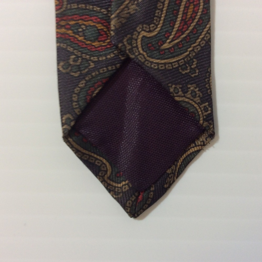 Hathaway MENS TIE NECKTIE 3.5  in  USA All Silk Black Brown Burgundy Blue Gold - Picture 11 of 12